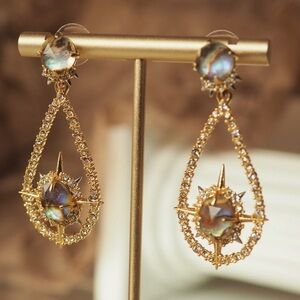 Alexis bittar dangle earrings encrusted baroque Star crystal